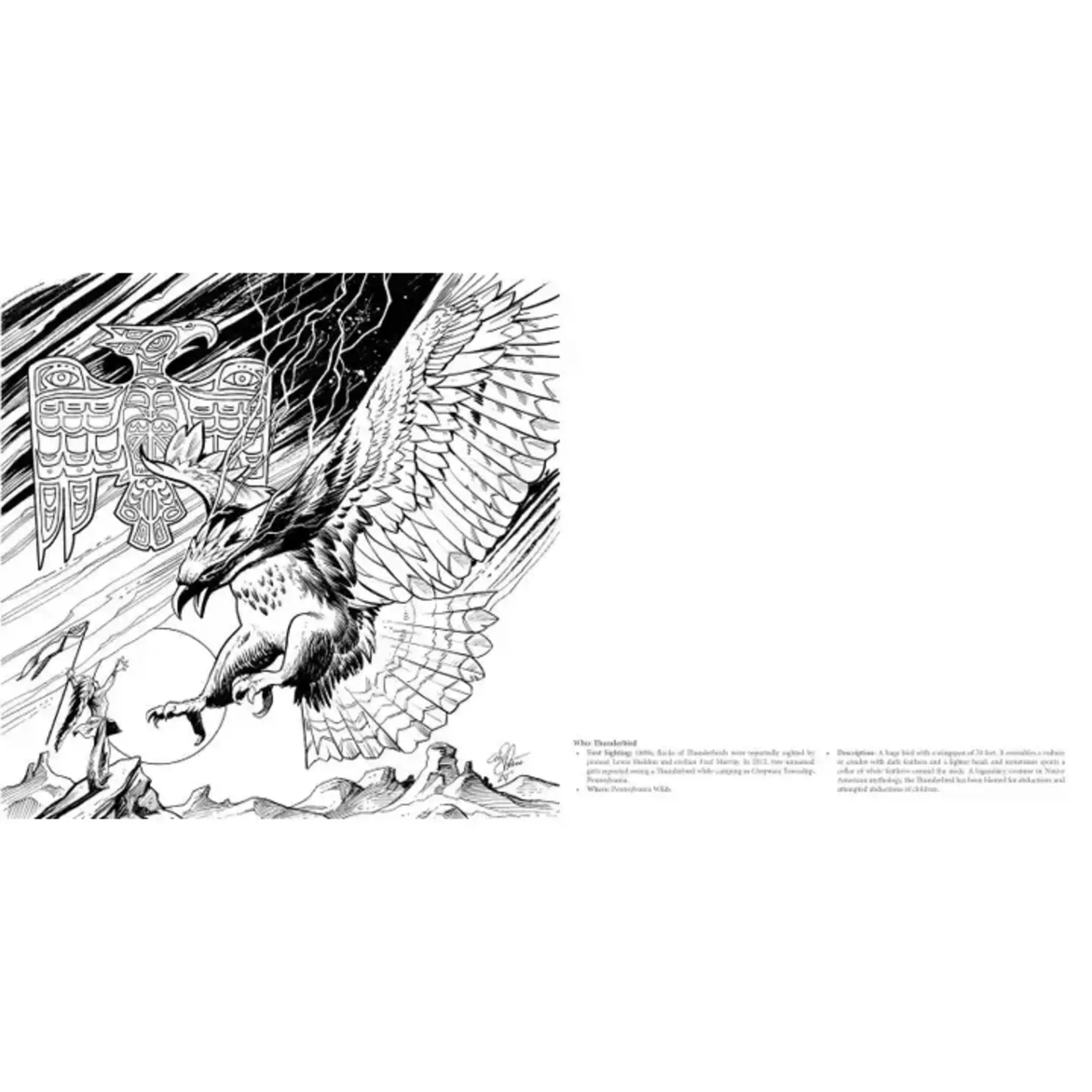 Simon & Schuster Cryptid Creatures Coloring Book by