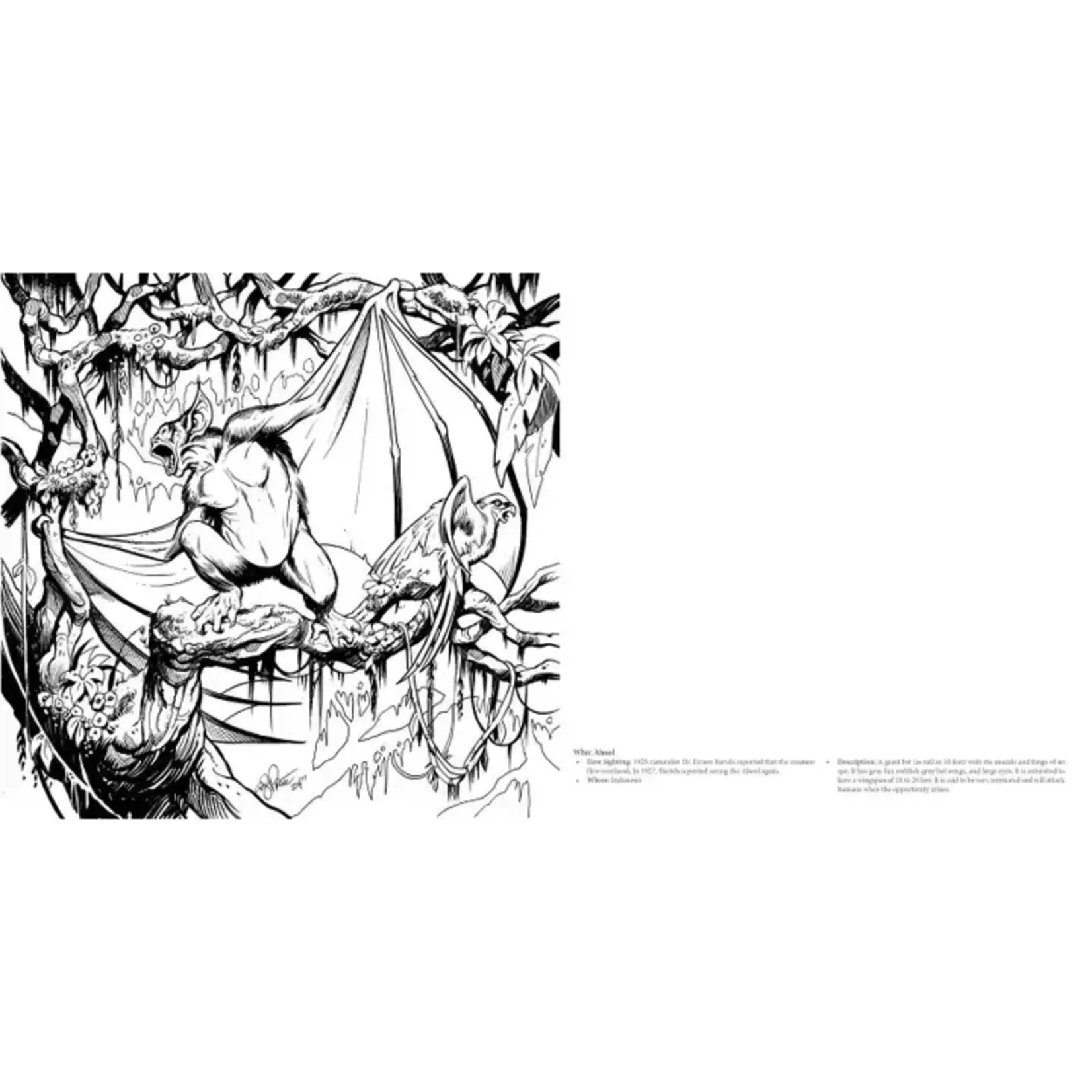 Simon & Schuster Cryptid Creatures Coloring Book by