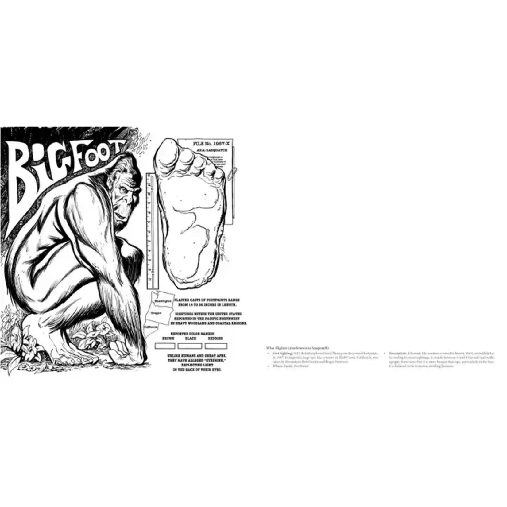 Simon & Schuster Cryptid Creatures Coloring Book