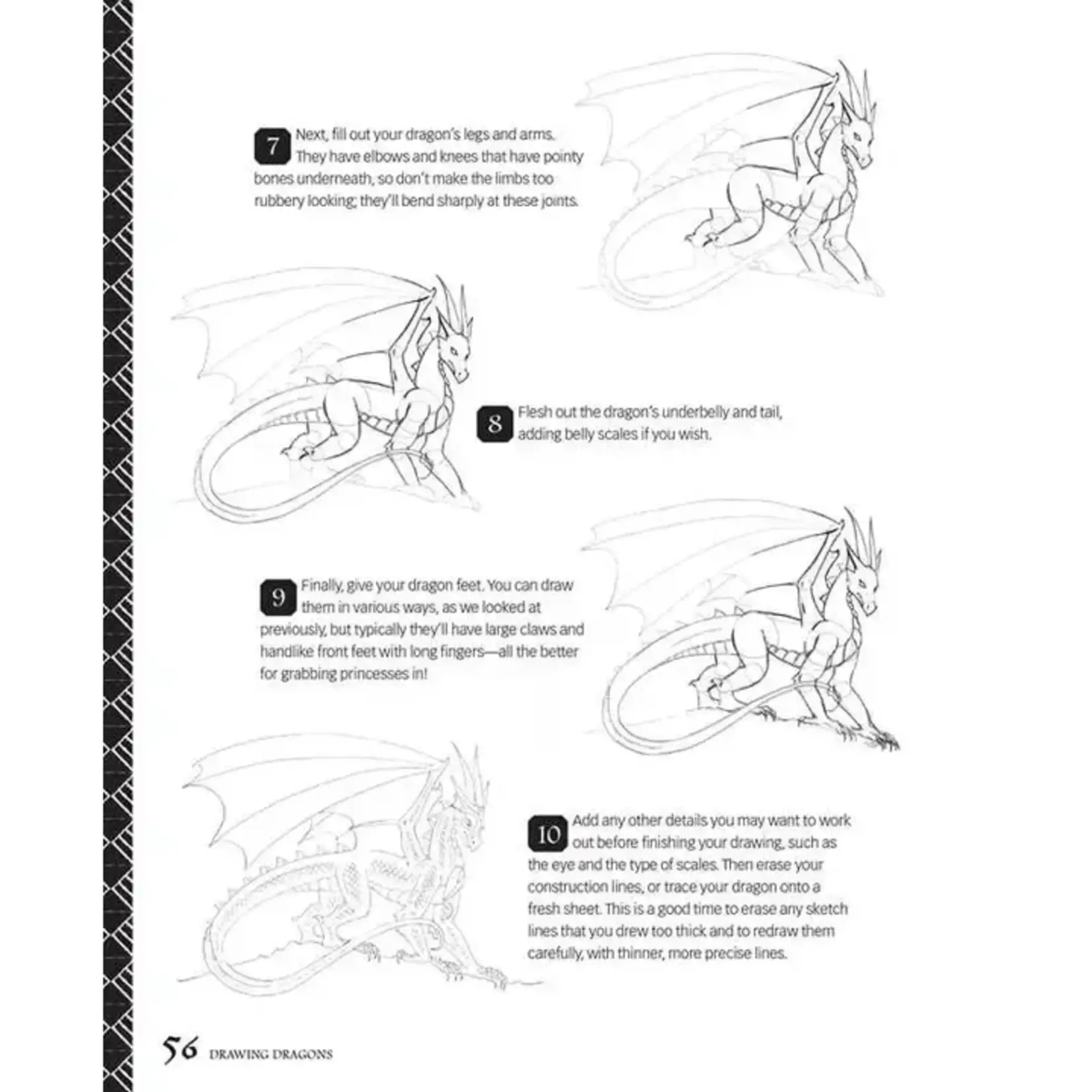 Simon & Schuster Drawing Dragons Sketchbook by Sandra Staple