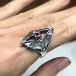 Carrie Nunes Jewelry Bat Ring w/ Garnet
