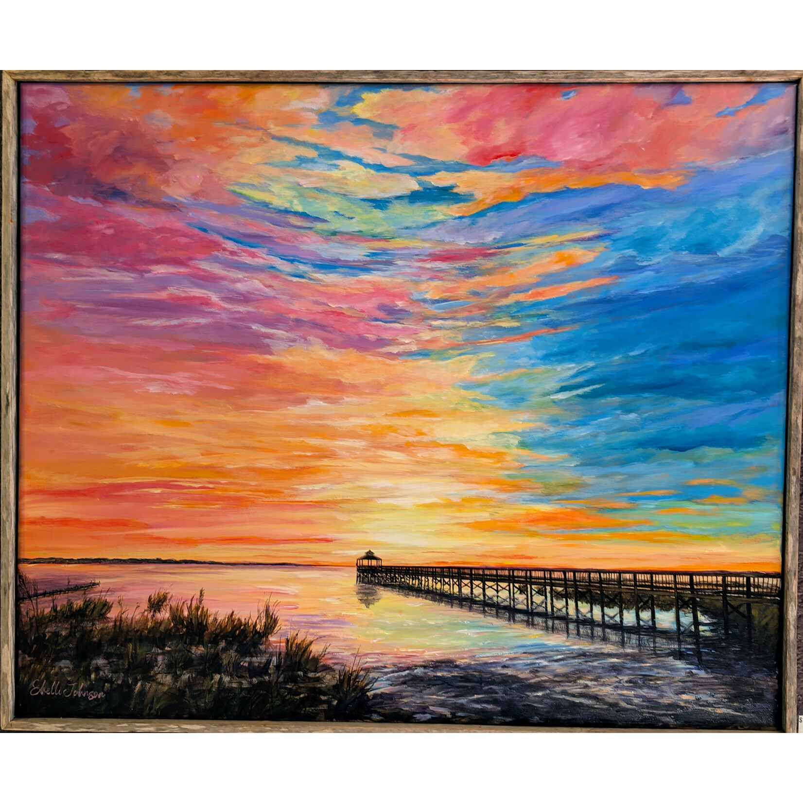 Shelli Johnson Art "Bold Sky Over the Sound" - Shelli Johnson