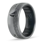 Enso Rings Etched Coastal Silicone Ring - Seafarer