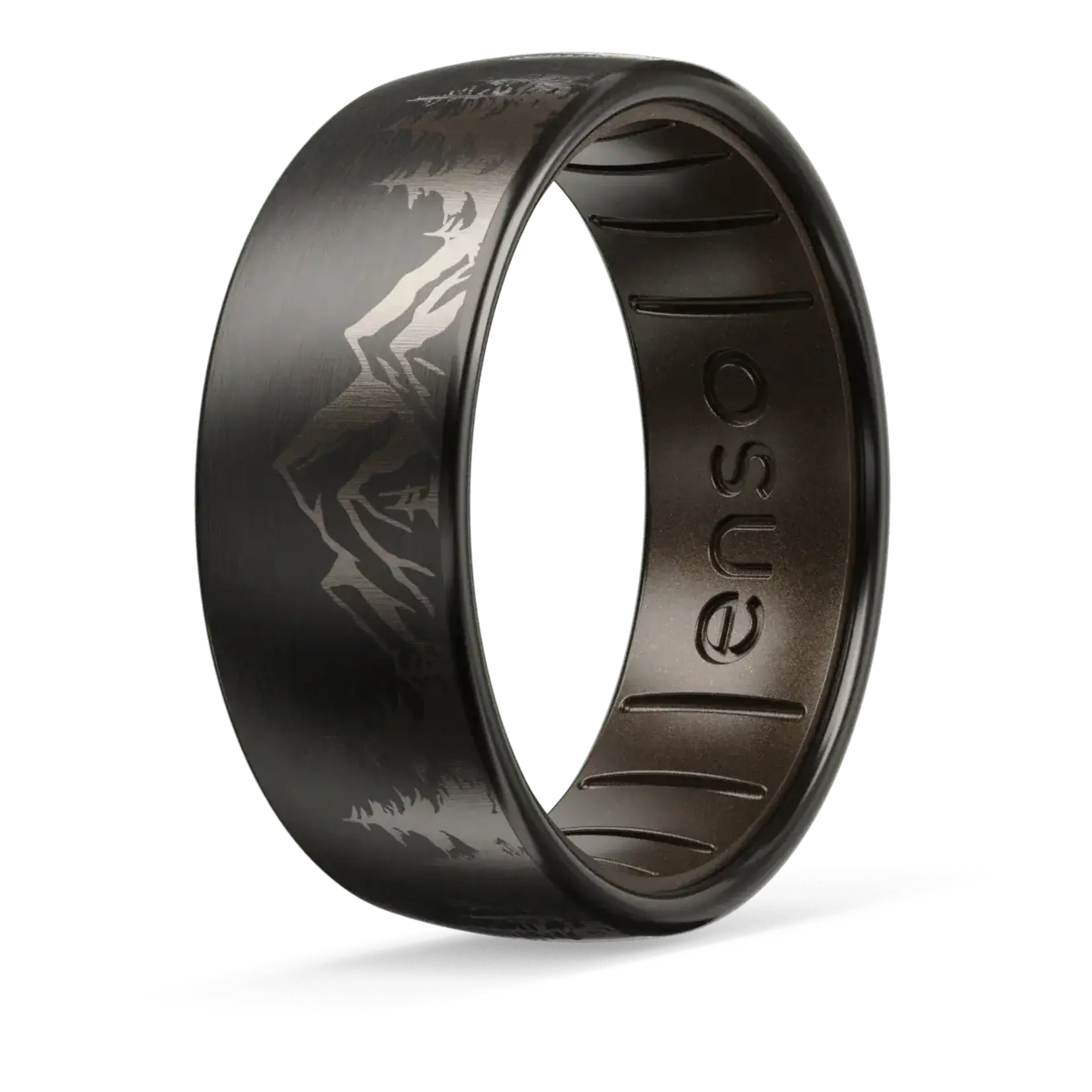 Enso Rings Hybrid Ring - Peak - Black Zirconium/Meteorite