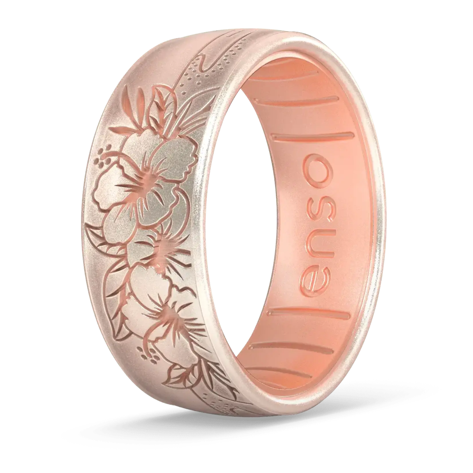 Enso Rings Etched Coastal - Hibiscus Beach - Unicorn/Rose Gold