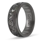 Enso Rings Etched Signature Silicone Rings - Flourish