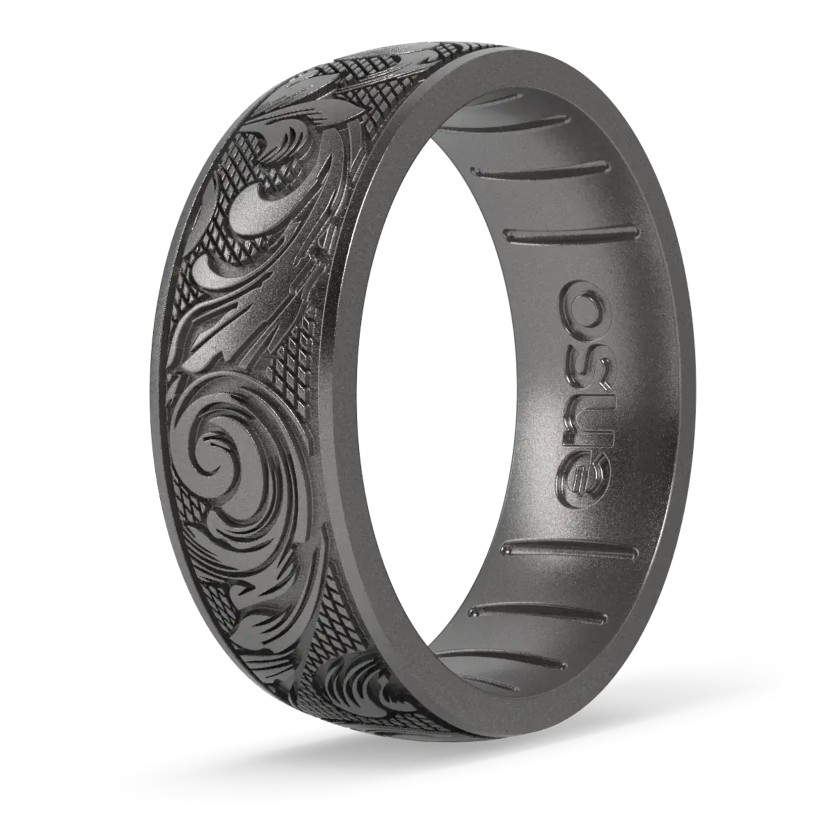 Enso Rings Etched Signature Silicone Rings - Flourish
