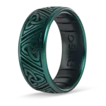 Enso Rings Etched Celtic Silicone Ring - Trinity Triangles