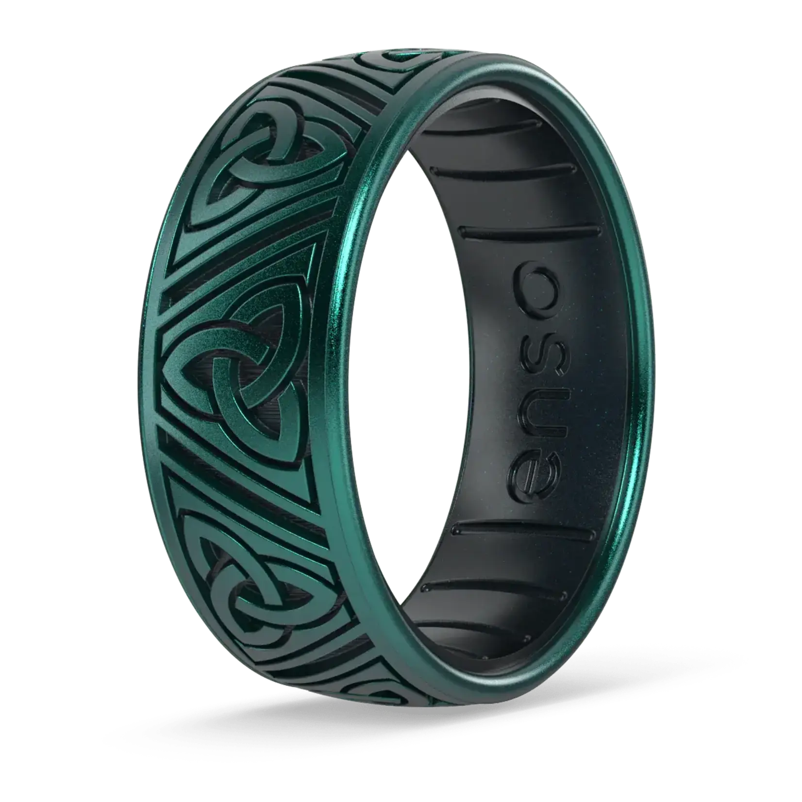 Enso Rings Etched Celtic Silicone Ring - Trinity Triangles