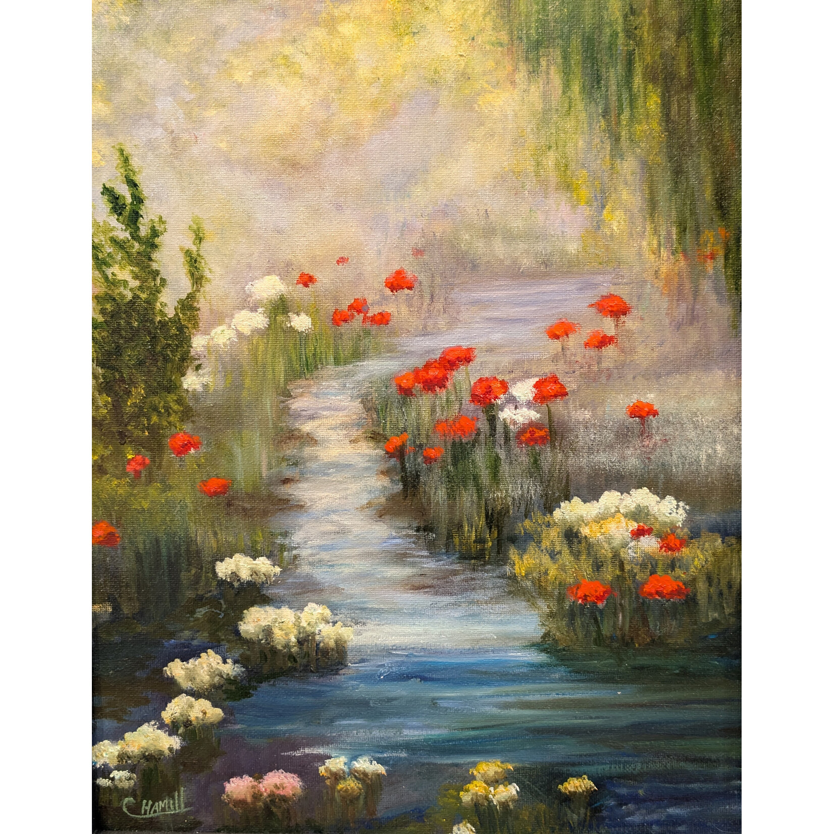 Catherine Hamill Art "Flowers on the Stream" - Catherine Hamill
