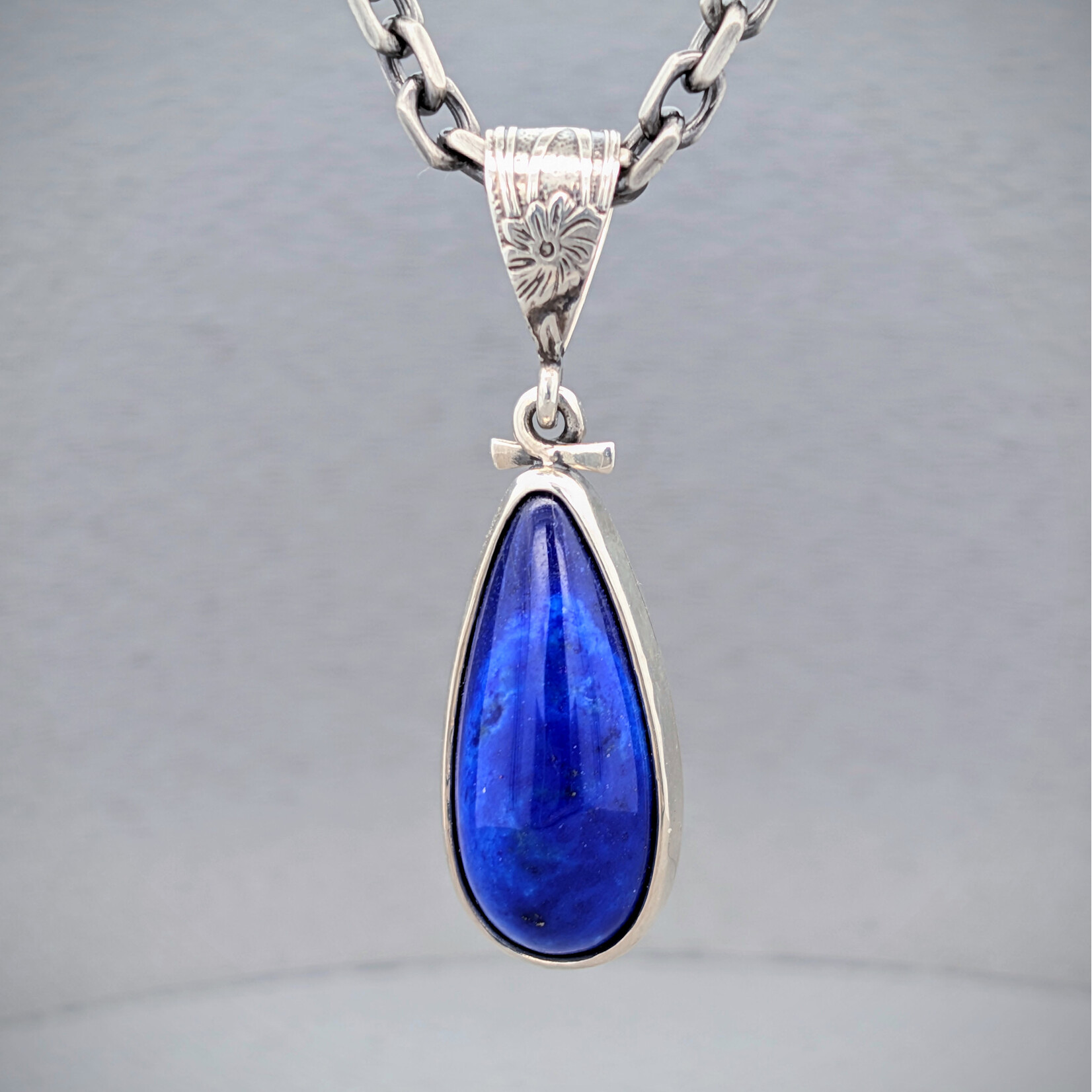 Modern Heirloom® Lapis Lazuli Relic Pendant on 18” Cable Diamond Cut