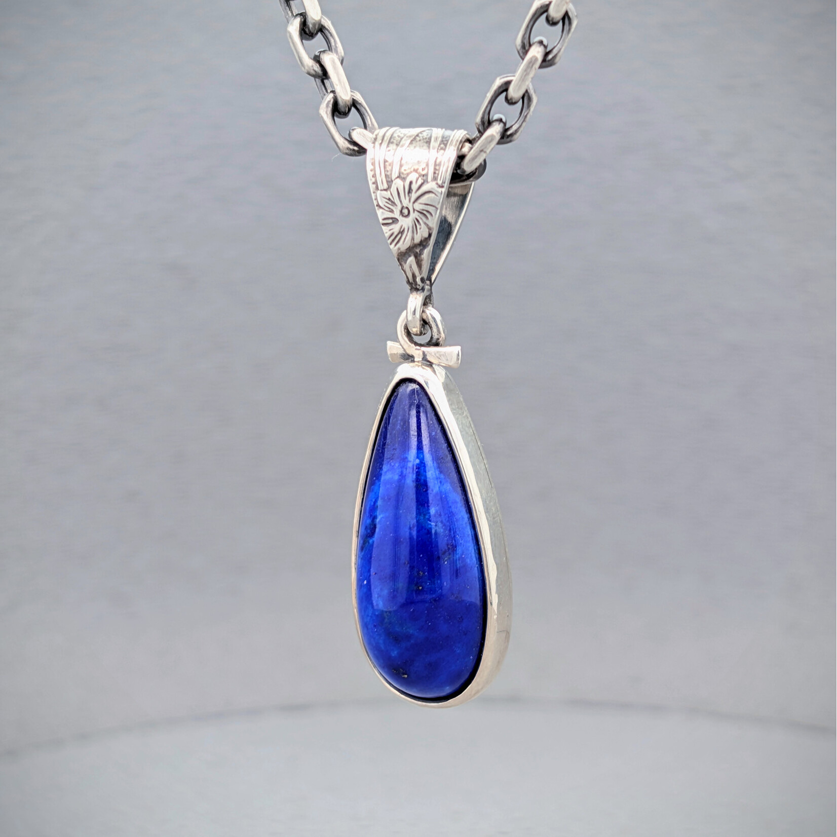 Modern Heirloom® Lapis Lazuli Relic Pendant on 18” Cable Diamond Cut