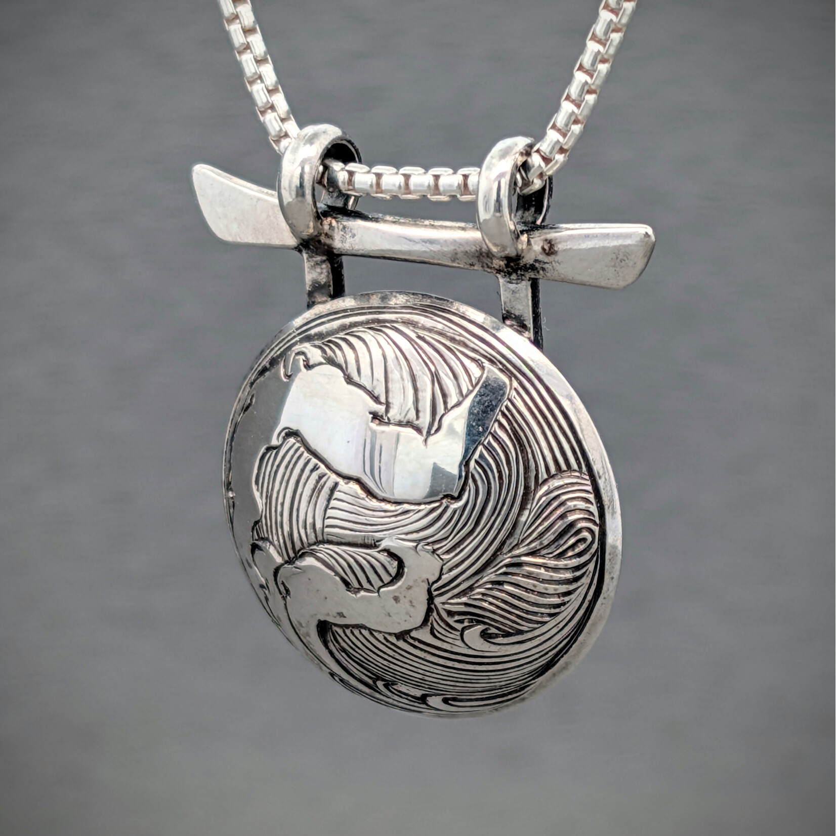 Modern Heirloom® Harmony Gate Modern Heirloom® Pendant with Breaking Waves, Sterling Silver