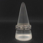 Modern Heirloom® Flower and Vines Milled Half Round Band, 8mm, Sterling