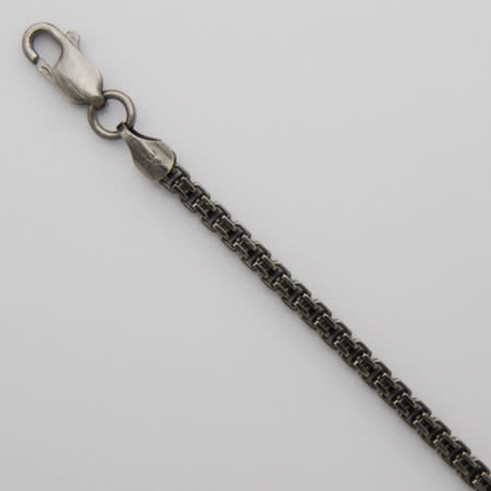 Cable, Diamond Cut,  3.7mm, Gun Metal Sterling, 18"