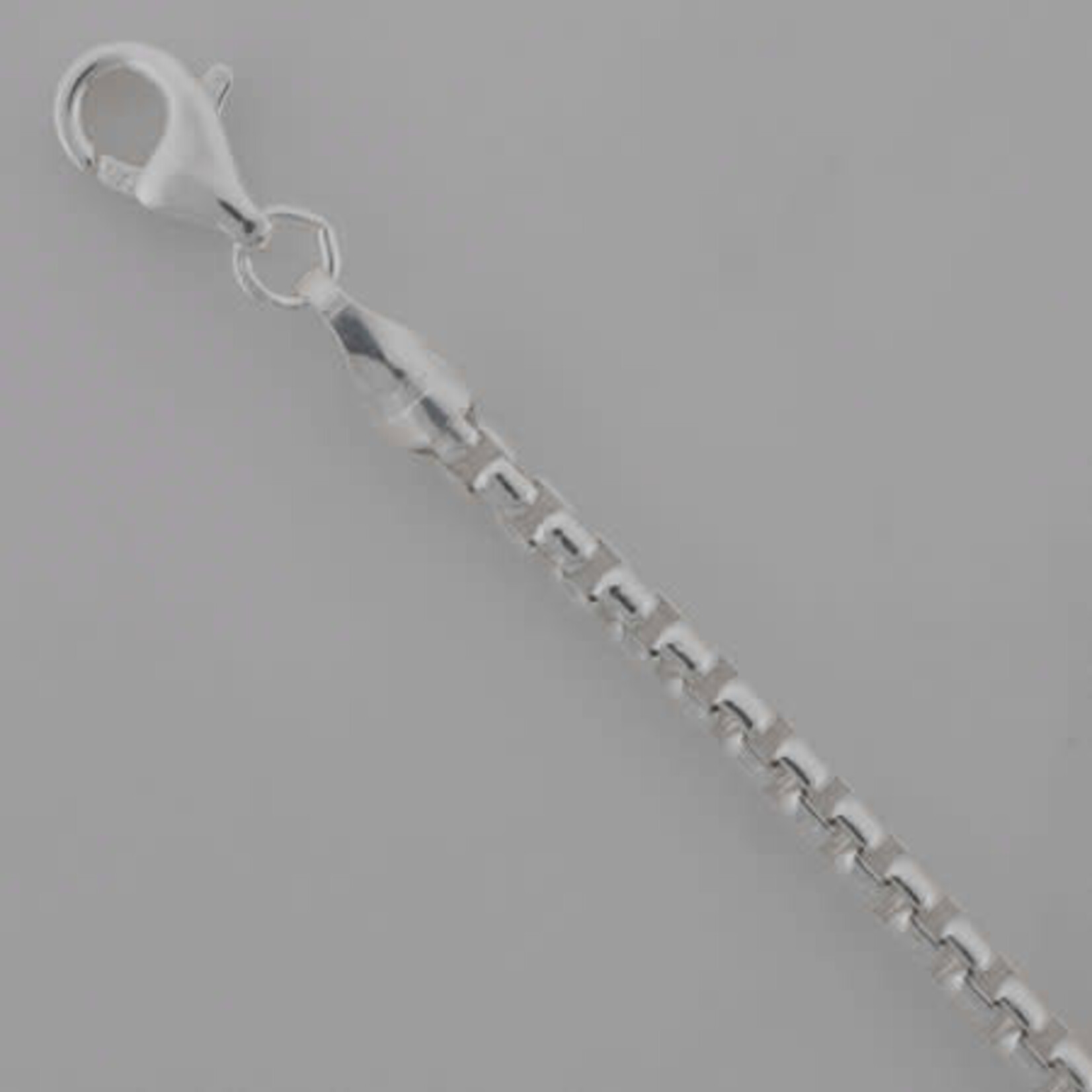 Rounded Box Chain, 2.6mm, 24", Sterling