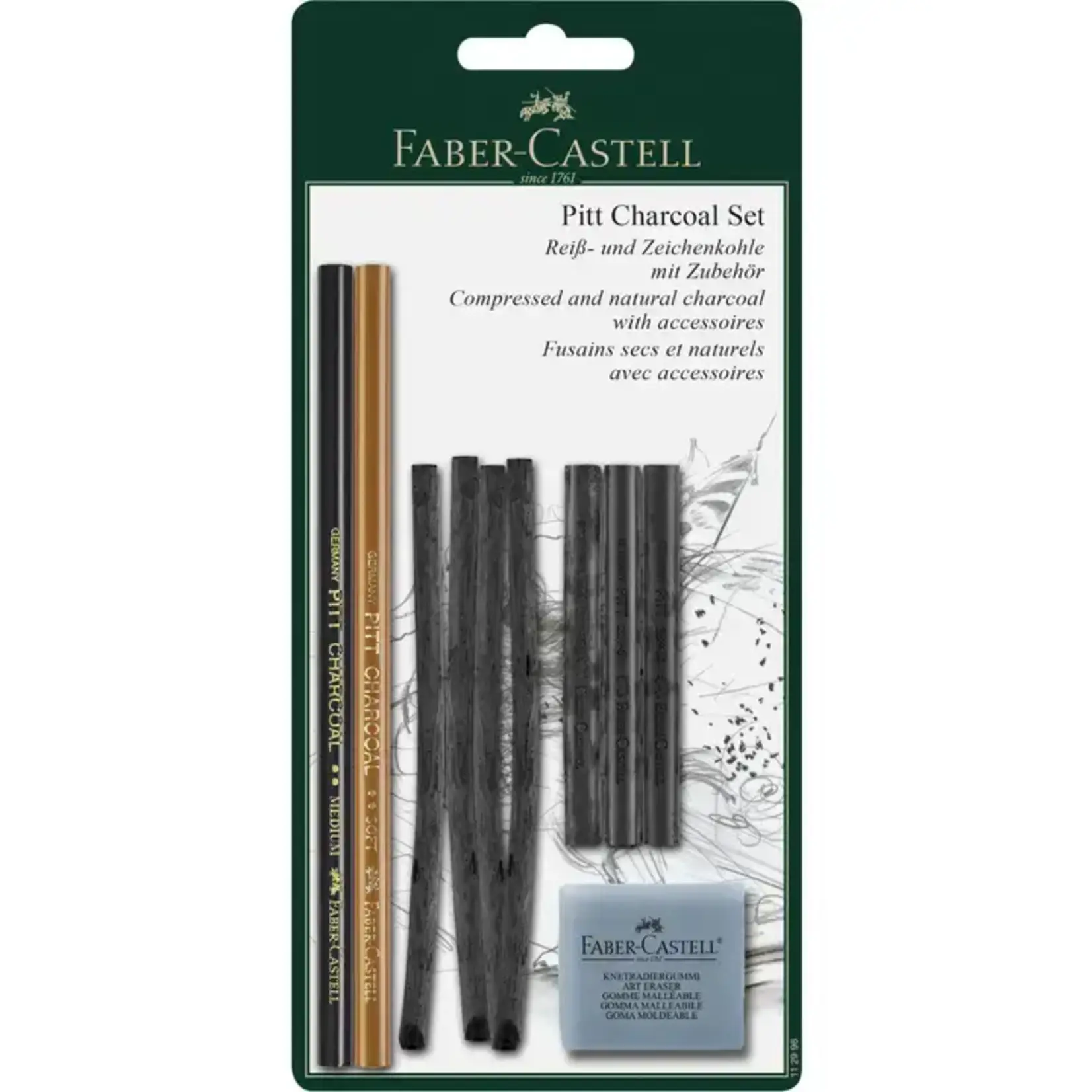 Faber-Castell Pitt Artist's Charcoal Drawing, Set of 10