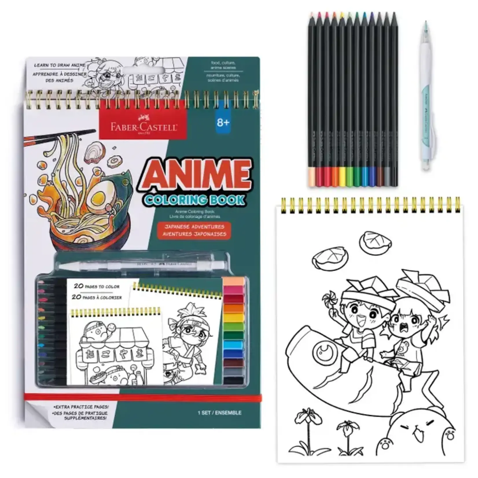 Faber-Castell Anime Drawing - Japanese Adventures Edition Coloring Book