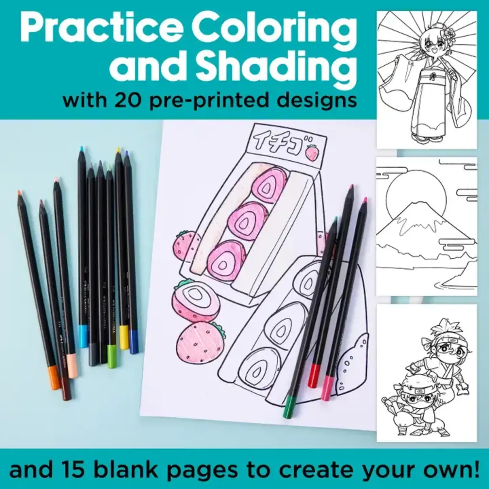 Faber-Castell Anime Drawing - Japanese Adventures Edition Coloring Book