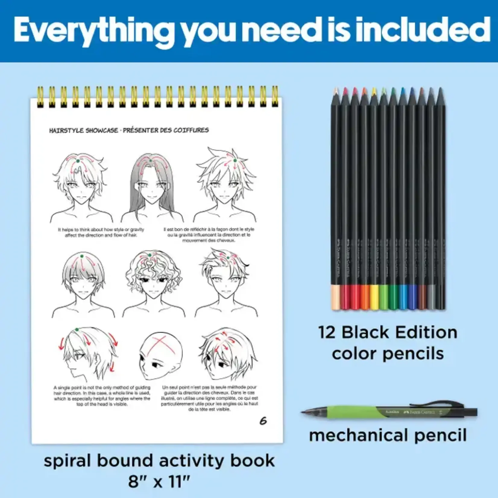 Faber-Castell Anime Drawing - Shonen Edition Drawing Instruction Kit