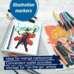 Faber-Castell Pitt Artist Pen, Manga Shonen Set - Wallet of 6