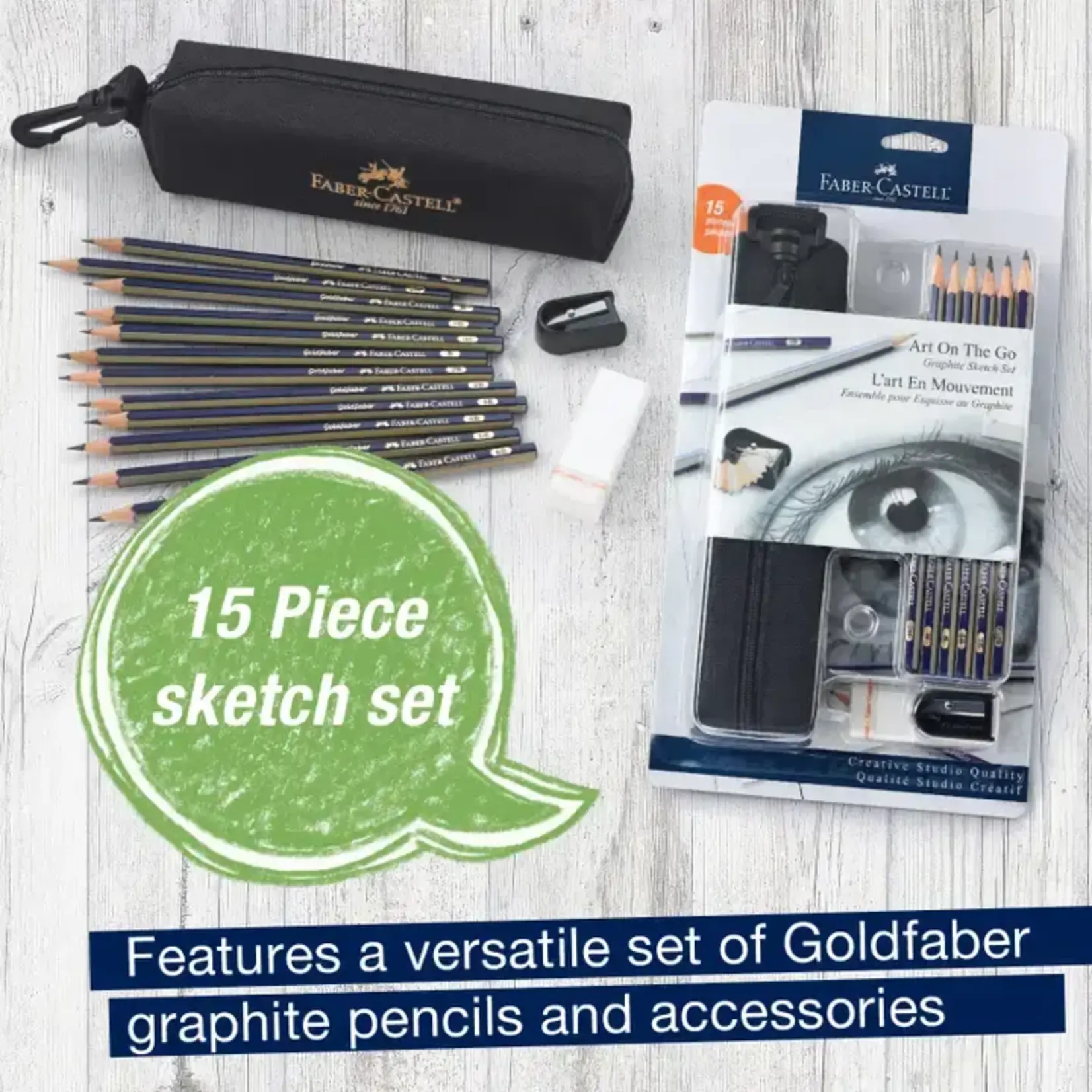 Faber-Castell Art on The Go Graphite Sketch Set for Hobby Artists