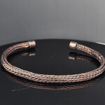 Modern Heirloom® Handcrafted 5mm Viking Knit Copper Cuff 8” (w/ Patina)