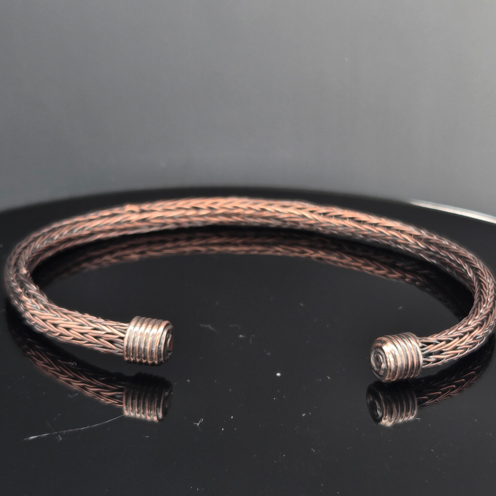 Modern Heirloom® Handcrafted 5mm Viking Knit Copper Cuff 8” (w/ Patina)