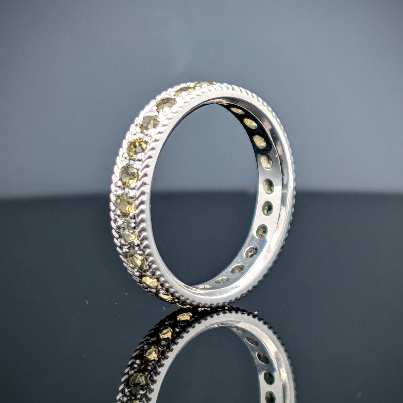 Modern Heirloom® Modern Heirloom® Eternity Band, Yellow Sapphire and Sterling