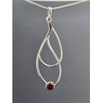 Modern Heirloom® Sterling Seagrass Pendant w/ 6mm Garnet, 20"