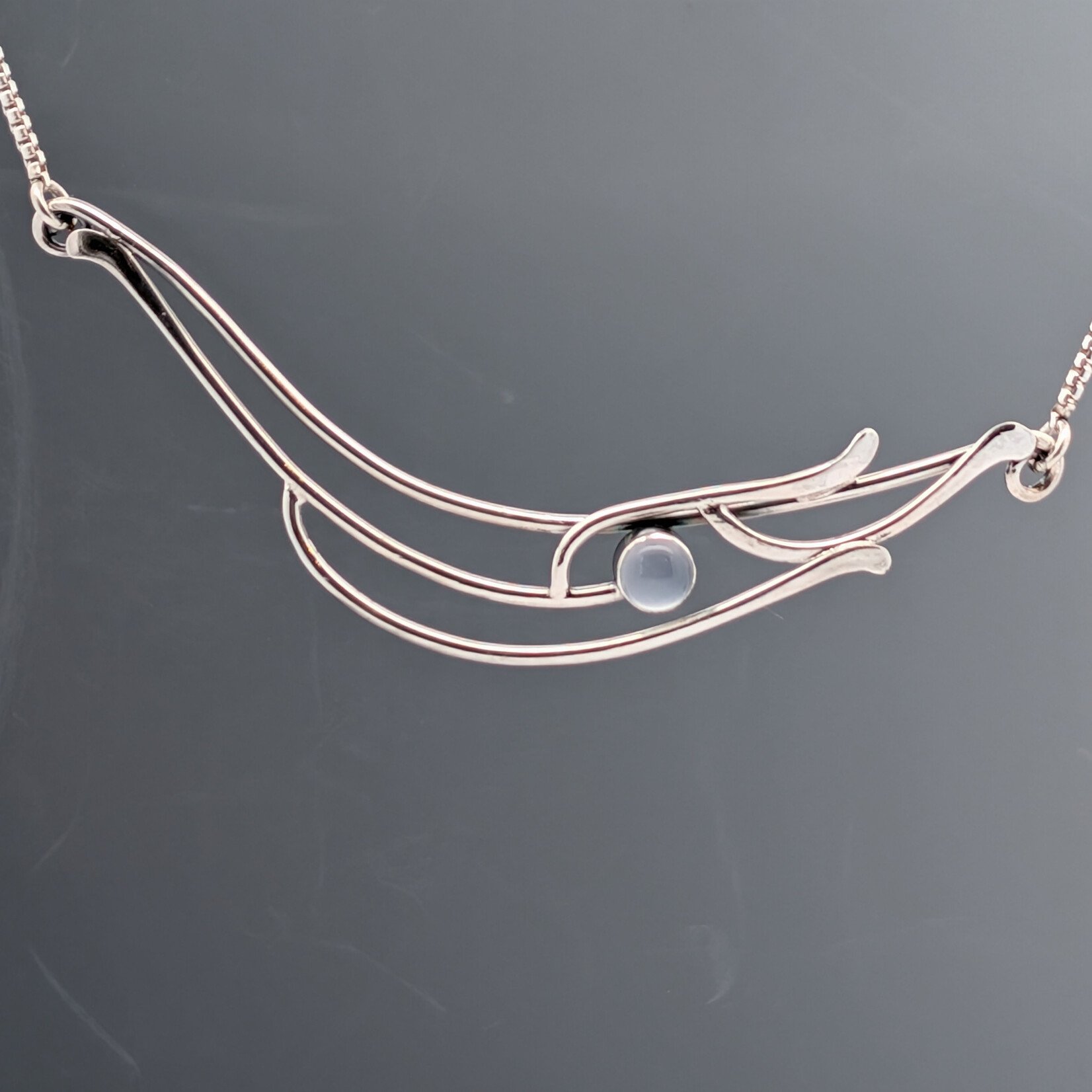 Modern Heirloom® Elegant Sterling and Moonstone Necklace