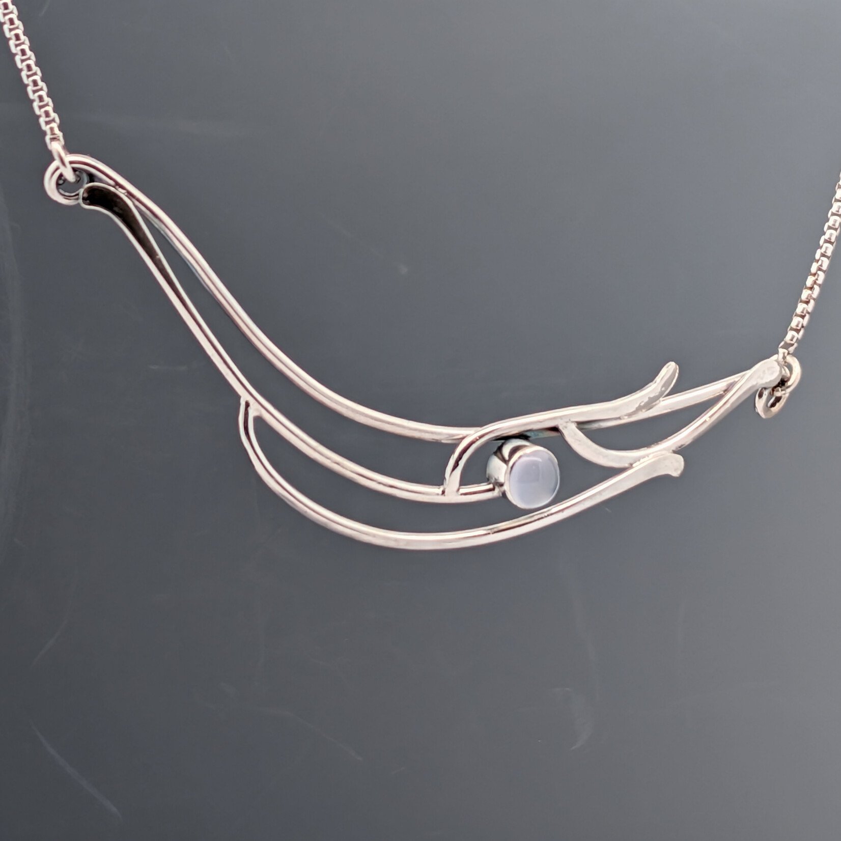 Modern Heirloom® Elegant Sterling and Moonstone Necklace
