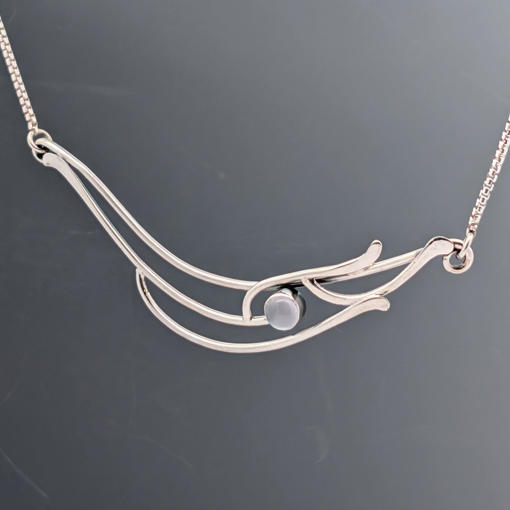 Modern Heirloom® Elegant Sterling and Moonstone Necklace