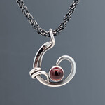 Modern Heirloom® Sterling Artist Choice Pendant w/ 5mm Garnet, 16"