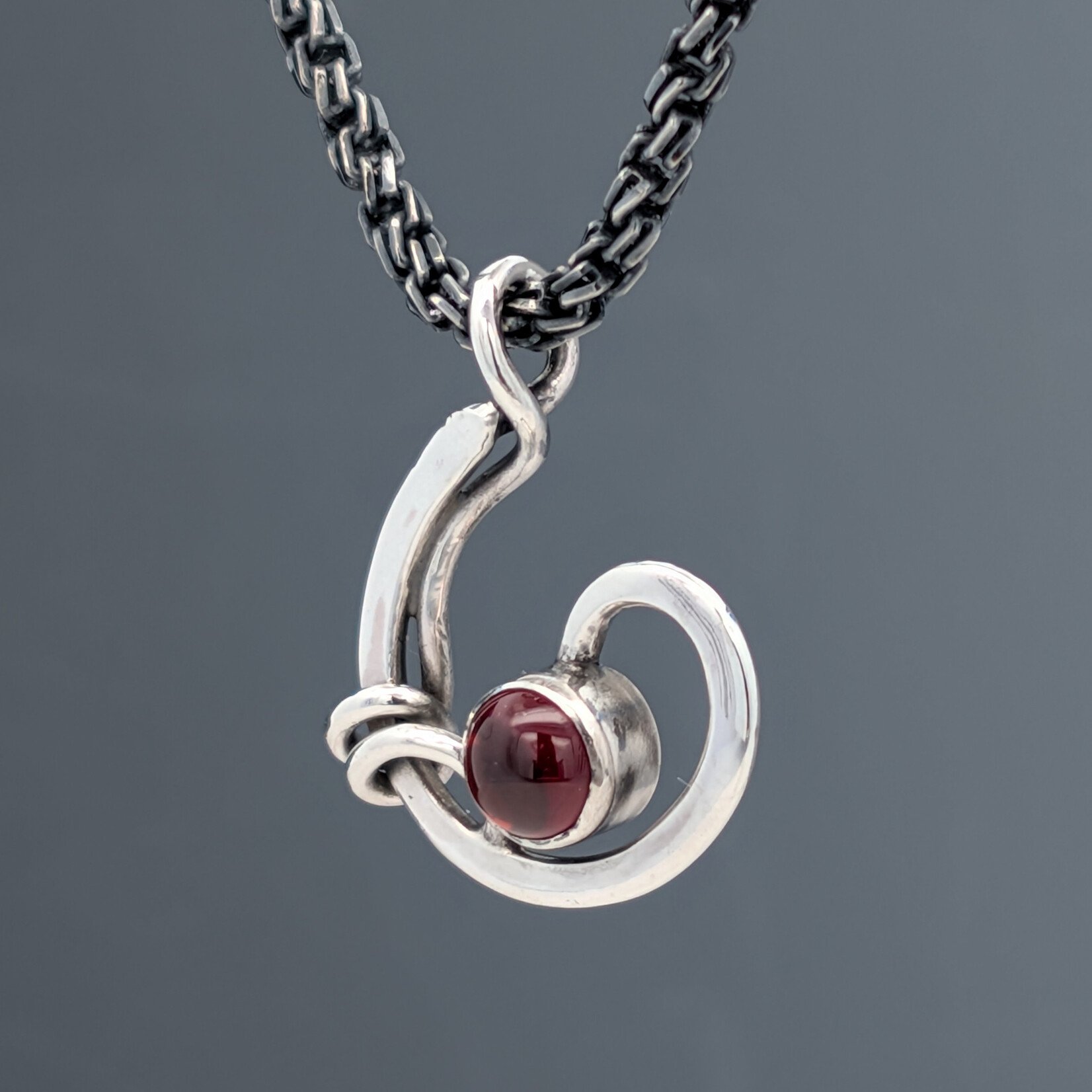 Modern Heirloom® Sterling Artist Choice Pendant w/ 5mm Garnet, 16"