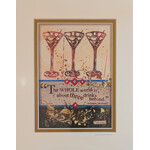 Deborah Hershey Designs "The Whole World is About Three Drinks Behind" - Matted Print