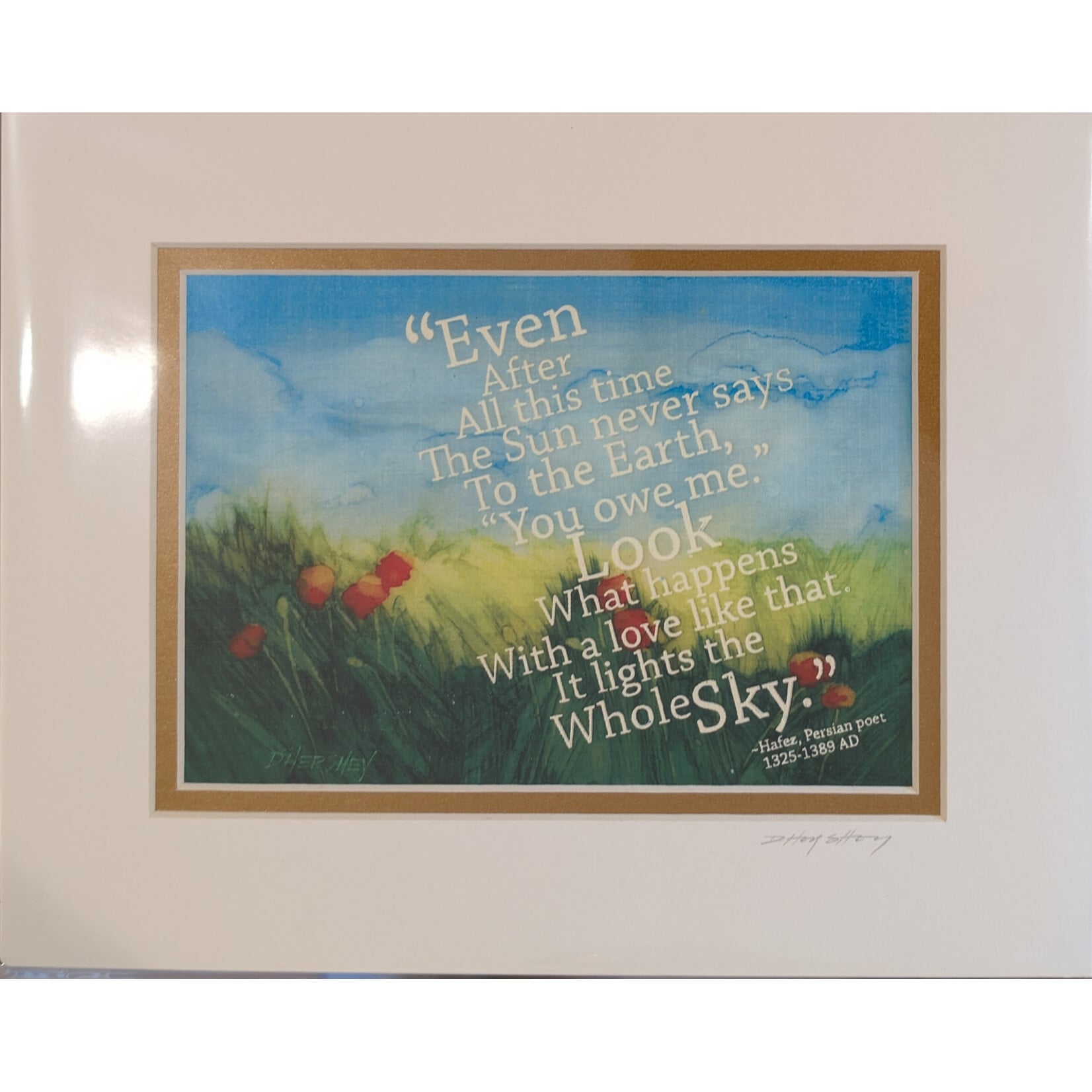 Deborah Hershey Designs "...Lights the Whole Sky" - Matted Print