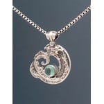 Modern Heirloom® Sculpted Wave w/ Green Tourmaline, Small