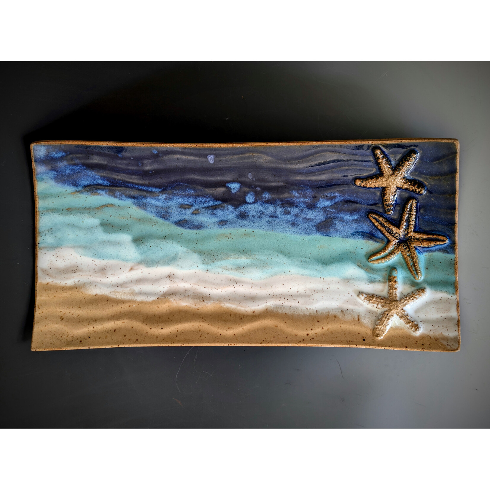 Anchor Line Pottery Rectangular Wave Platter