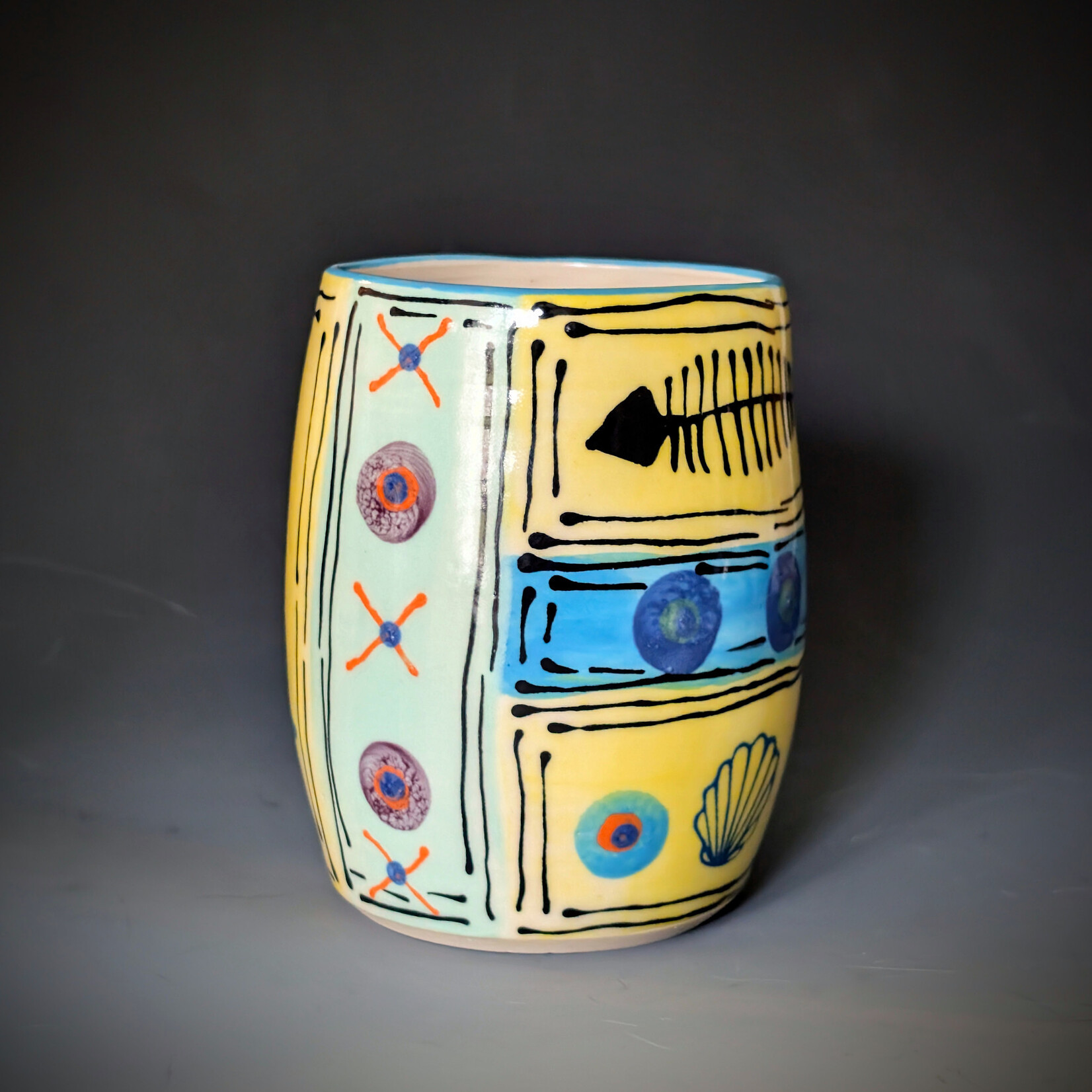 Anchor Line Pottery Sea Side Tumbler