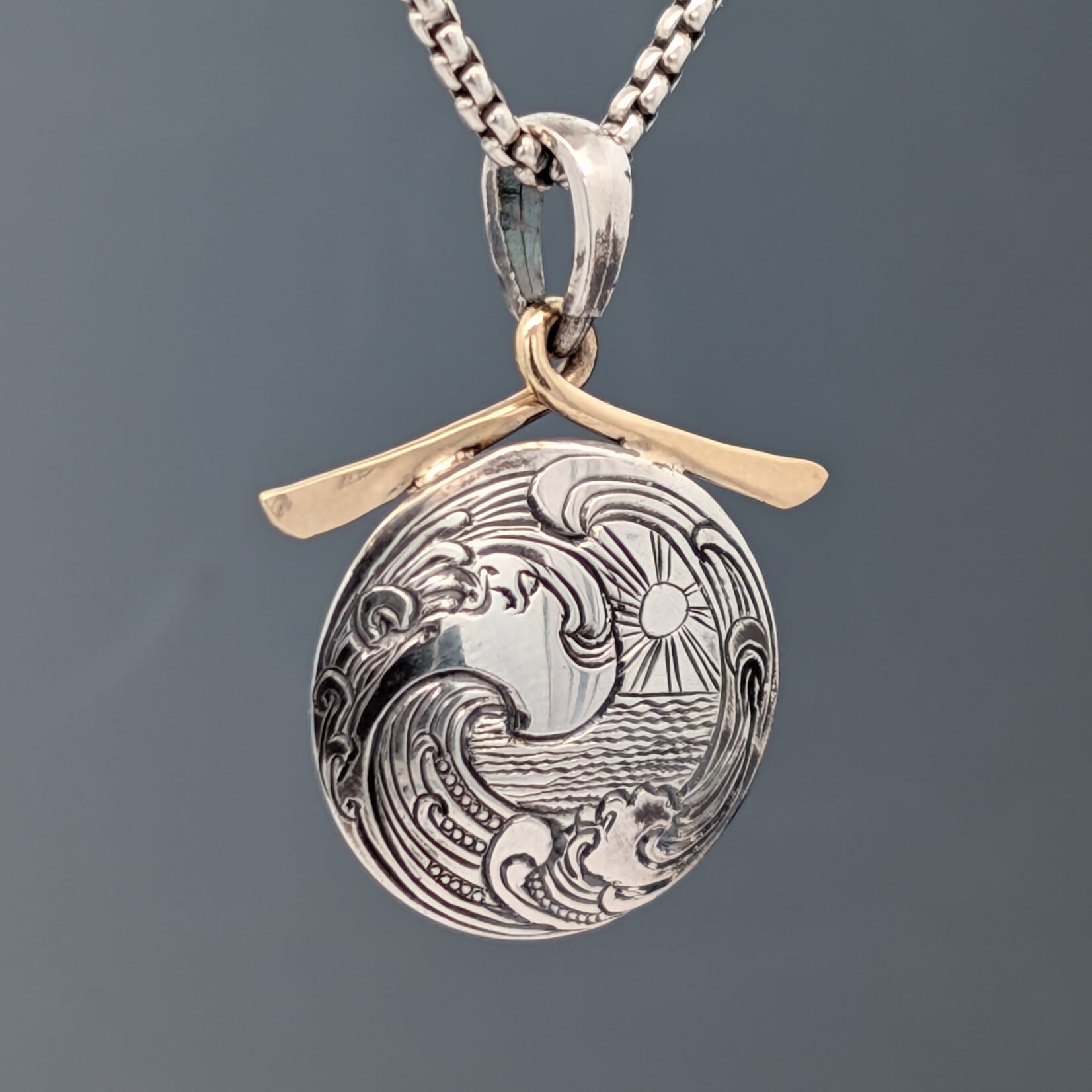 Modern Heirloom® Two-Tone Mini Wave Pagoda Medallion