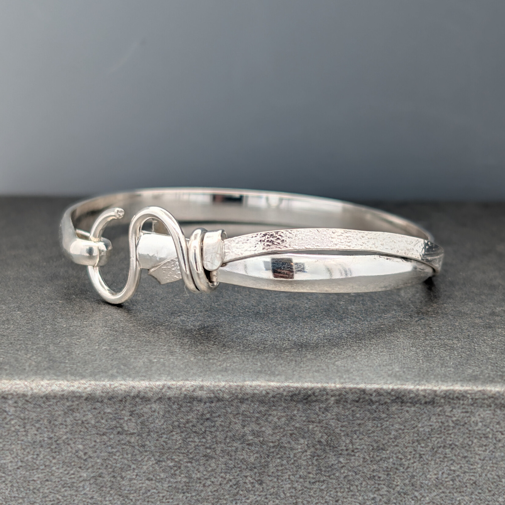 Modern Heirloom® Artist Choice Hook Bracelet 5mm wide, Forged Texture