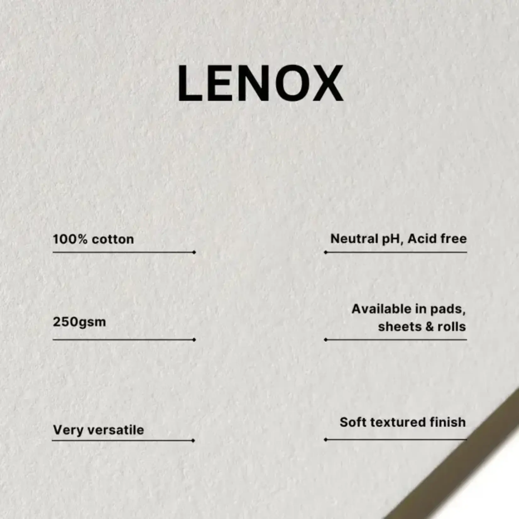 Legion Paper Lenox Cotton Pad - Mixed Media & Drawing Paper - 11"x14"