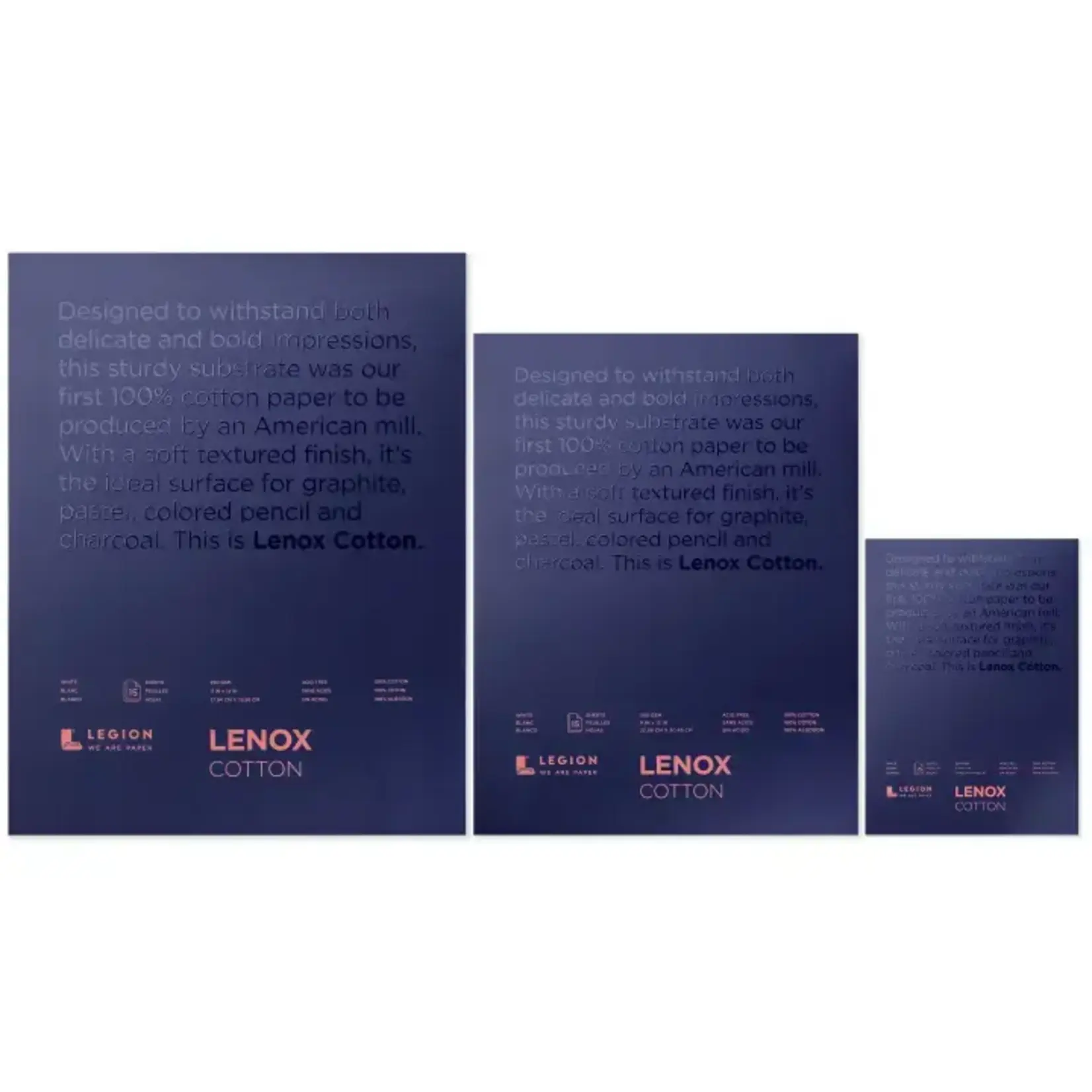 Legion Paper Lenox Cotton Pad - Mixed Media & Drawing Paper - 11"x14"