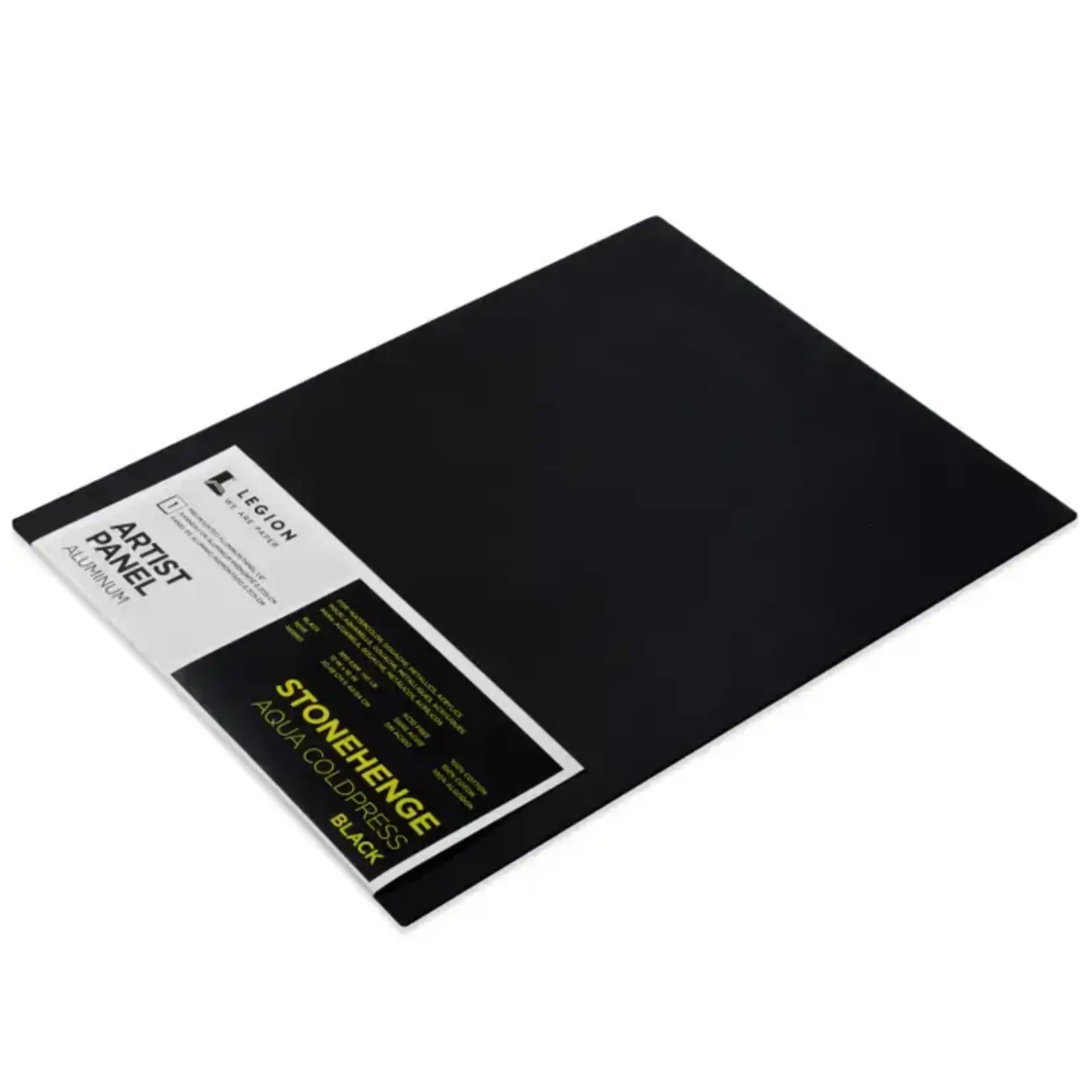 Legion Paper Stonehenge Aqua Black Aluminum Panel - Watercolor Paper - 6"x6"
