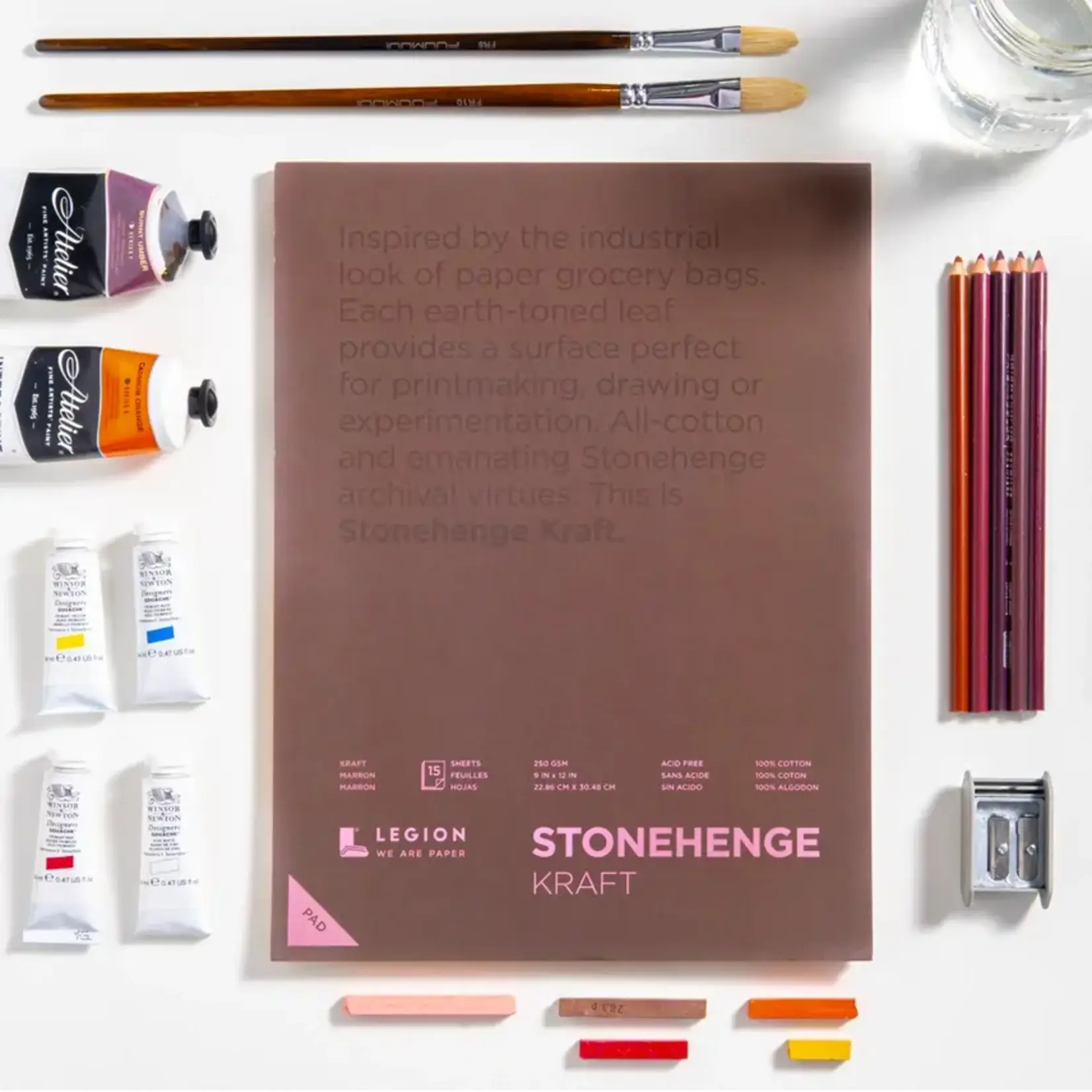 Legion Paper Stonehenge Kraft Artist Pad - Drawing & Mixed Media Paper - 9"x12"
