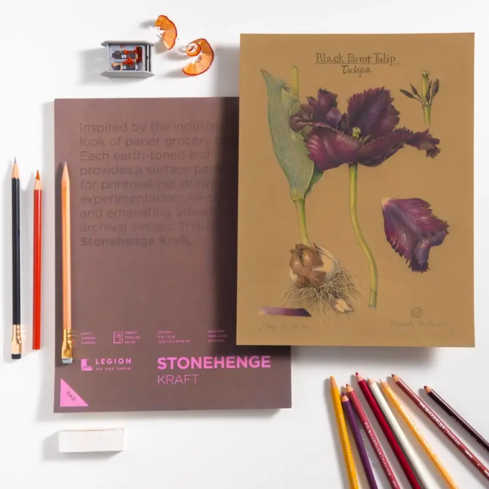 Legion Paper Stonehenge Kraft Artist Pad - Drawing & Mixed Media Paper - 9"x12"