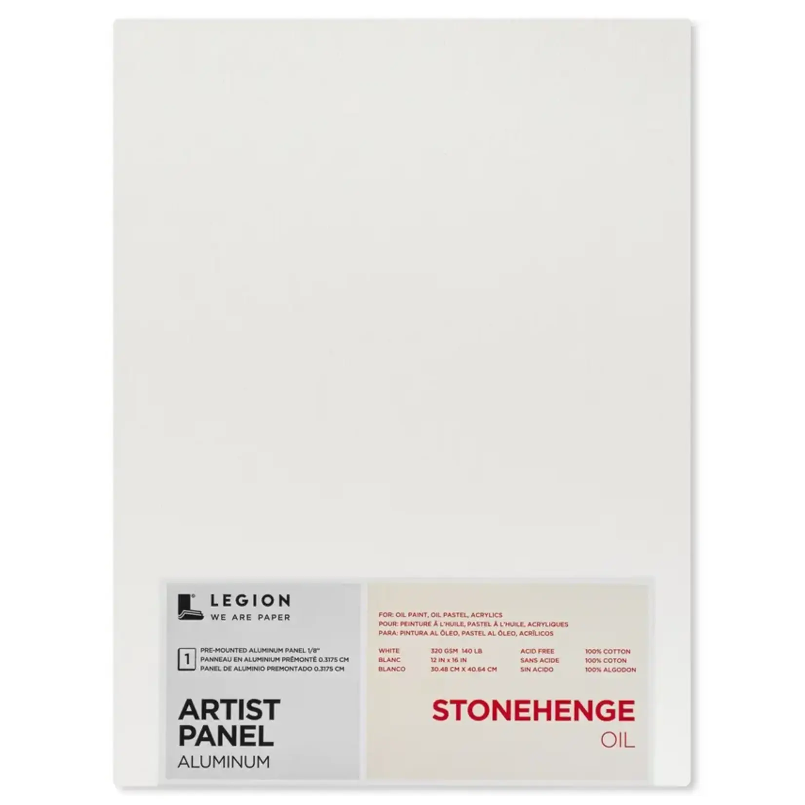 Legion Paper Stonehenge Oil Aluminum Artist Panel - Oil Media Paper - 12"x16"