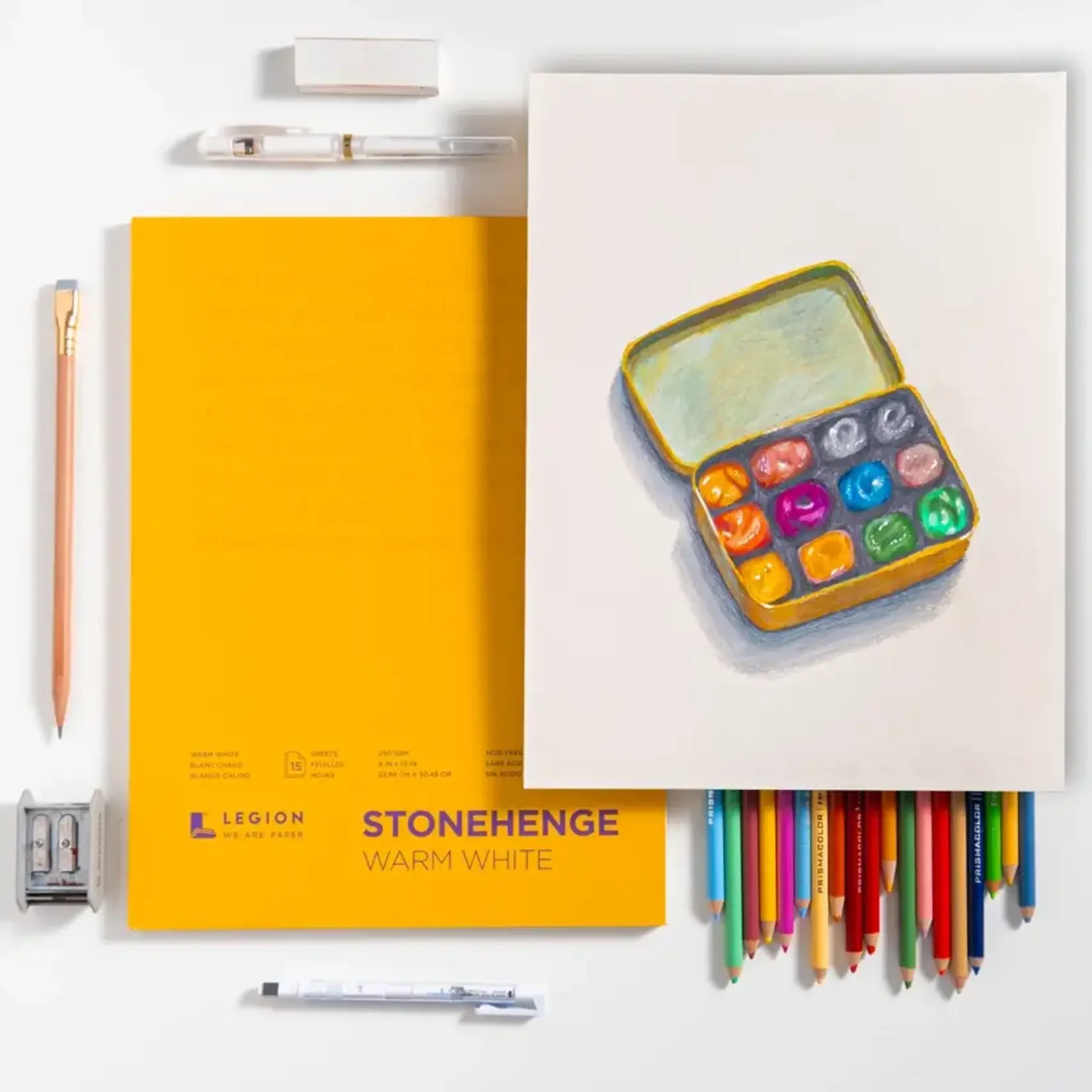 Legion Paper Stonehenge Warm White Cotton Pad For Drawing, Pastel & Ink - 5"x7"