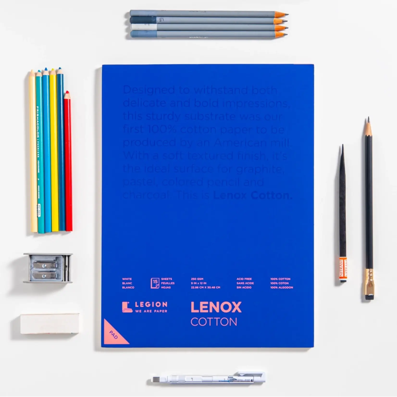 Legion Paper Lenox Cotton Pad - Mixed Media & Drawing Paper - 11"x14"